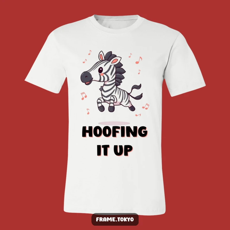 Funny Zebra Rocker Tee: Hilarious Music Notes Shirt for Excitable Souls