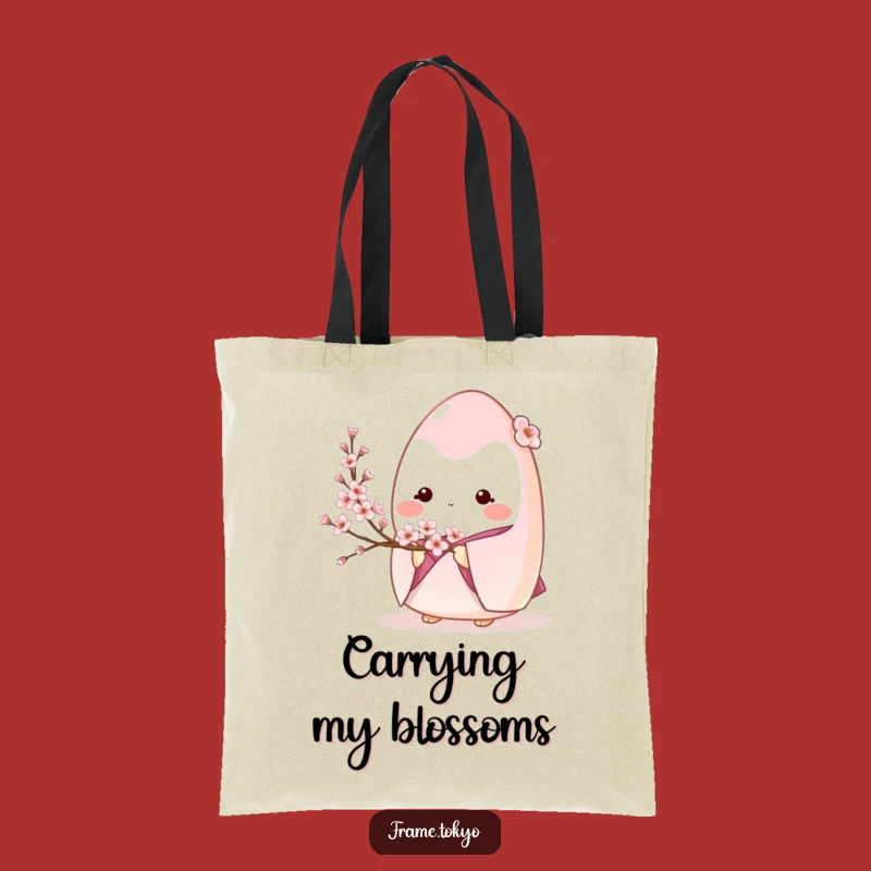 Funny Onigiri Kimono Tote Bag: Shy Nature Lover's Accessory!
