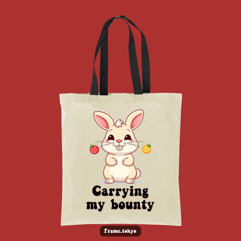 Funny Rabbit Berry Juggling Tote Bag - Stylish & Humorous Carry-All
