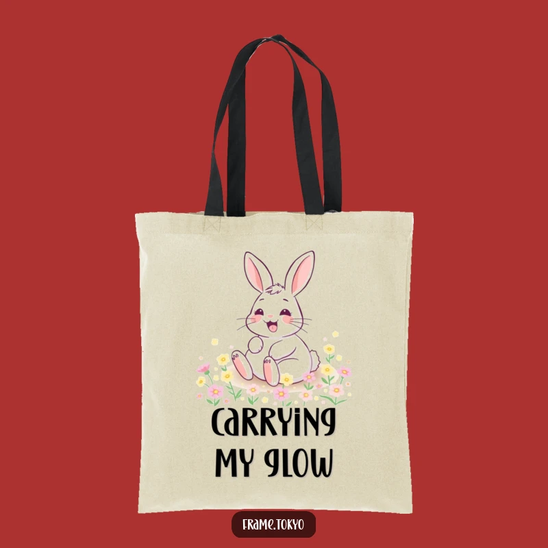 Funny Rabbit Flower Rolling Tote Bag: Carry Your Joy with Style