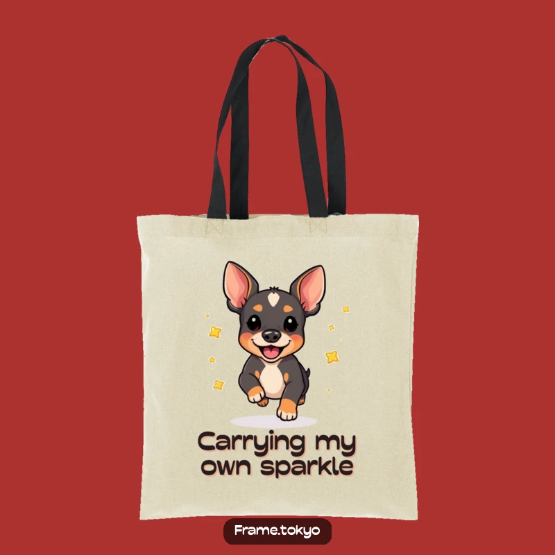 Funny Pinscher Pounce Tote Bag: Joyful Star-Scattering Companion, Great Funny Gift