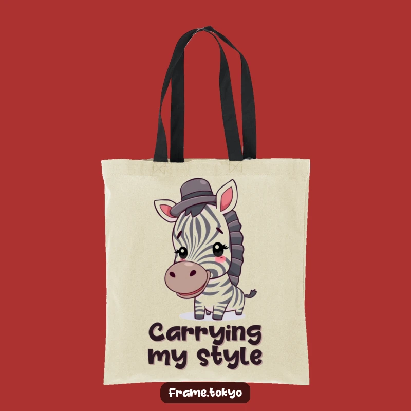 Funny Zebra Top Hat Tote Bag - Chic & Hilarious Carry-All for Animal Fans