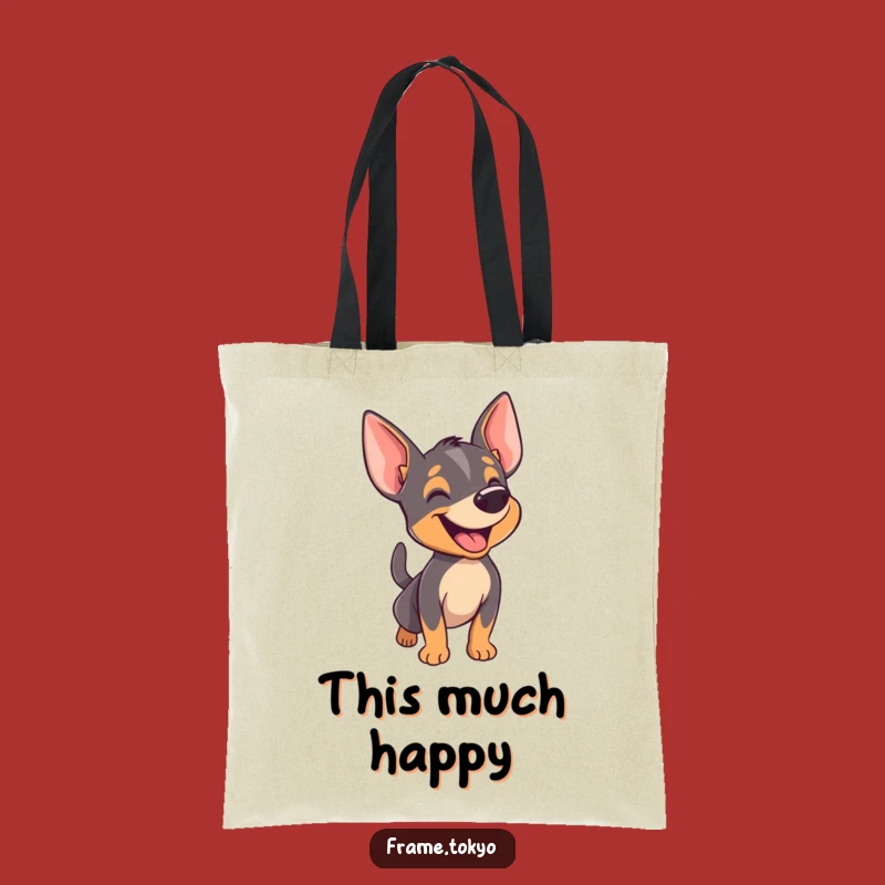 Funny Pinscher Happy Bark Tote Bag: Carry Your Enthusiasm Everywhere