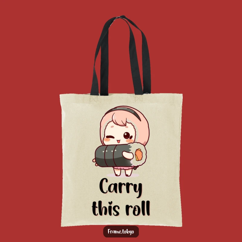 Funny Winking Sushi Roll Tote Bag - Carry Your Fun & Food in Style
